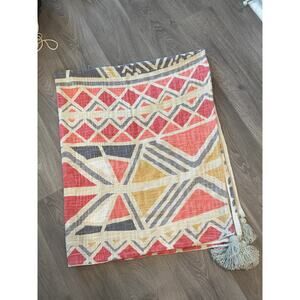Small woven cotton throw blanket